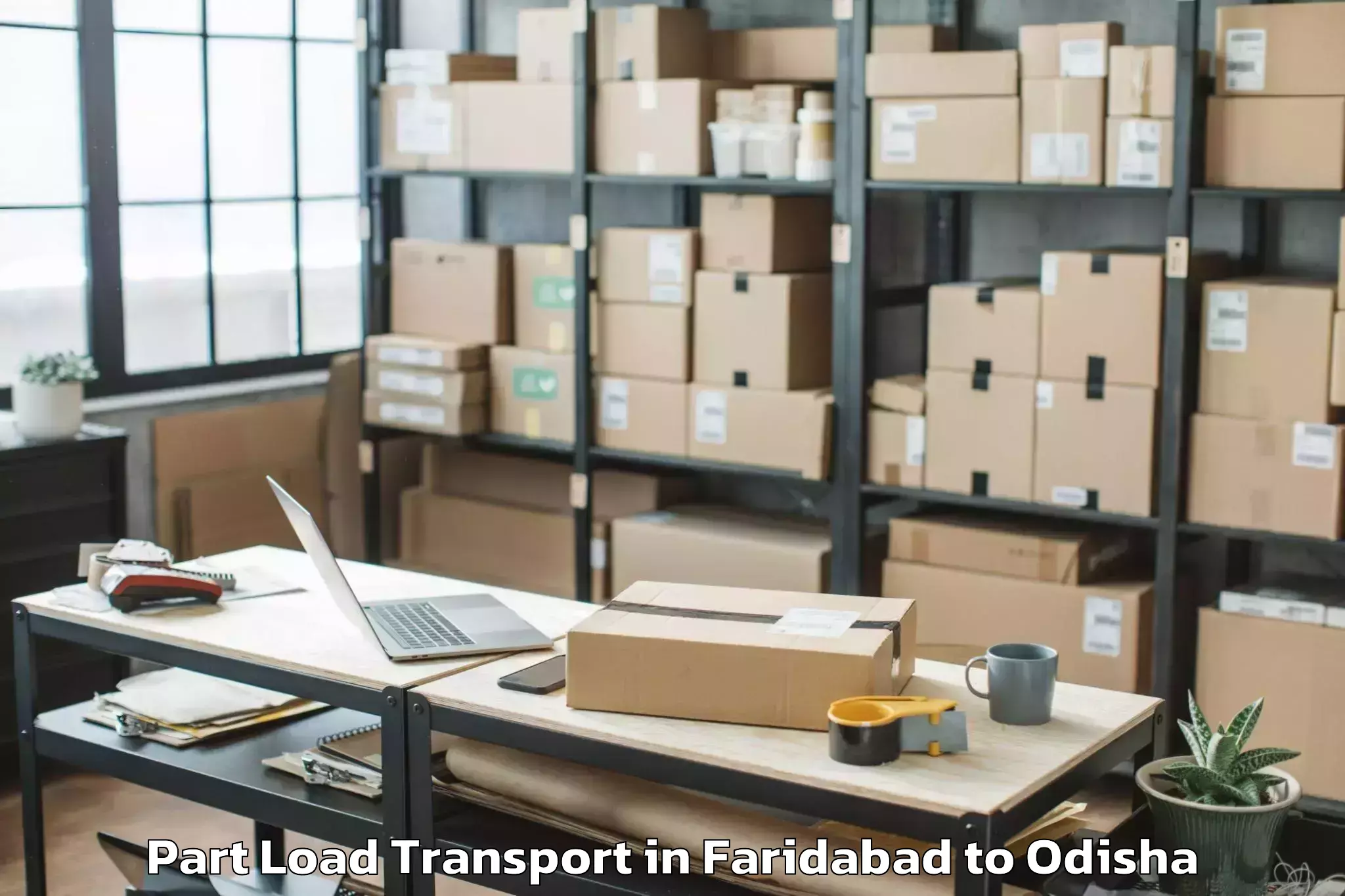 Faridabad to Bhanjanagar Part Load Transport